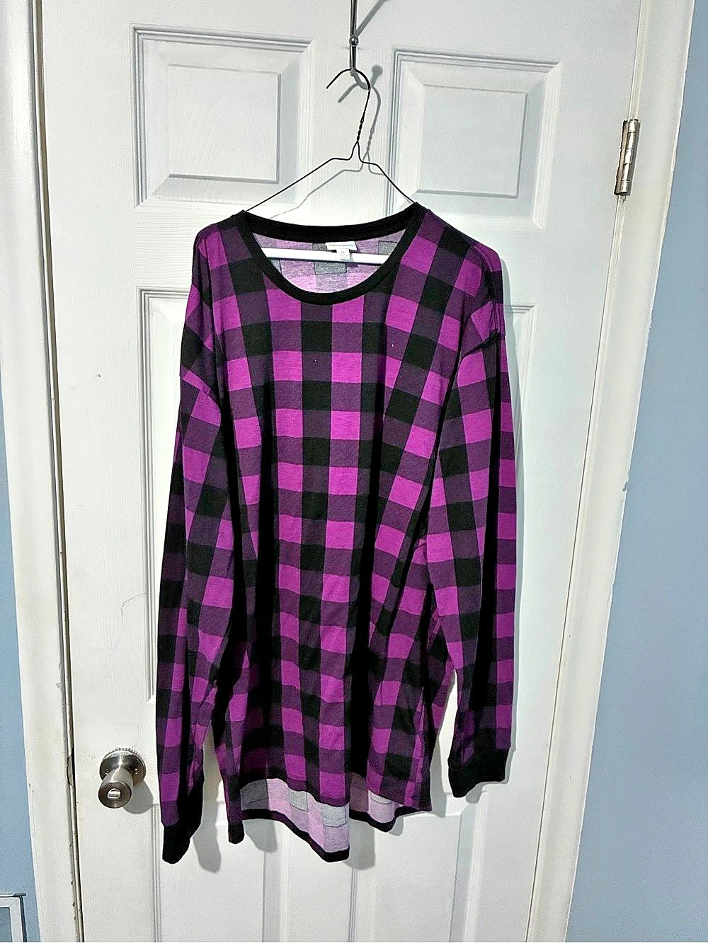 Ultrae Purple & Black Checkered Long Sleeve 3XL